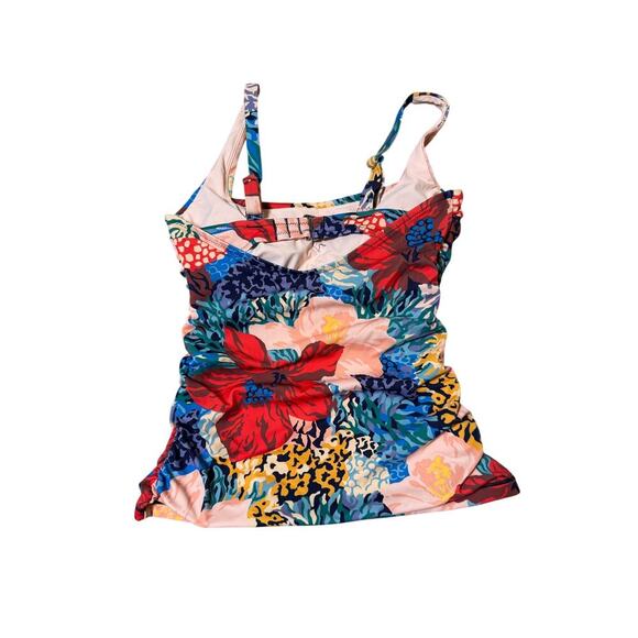 Athleta swim top/Tankini top size 32 D/DD, Bora Bora Floral Print - Picture 2 of 5